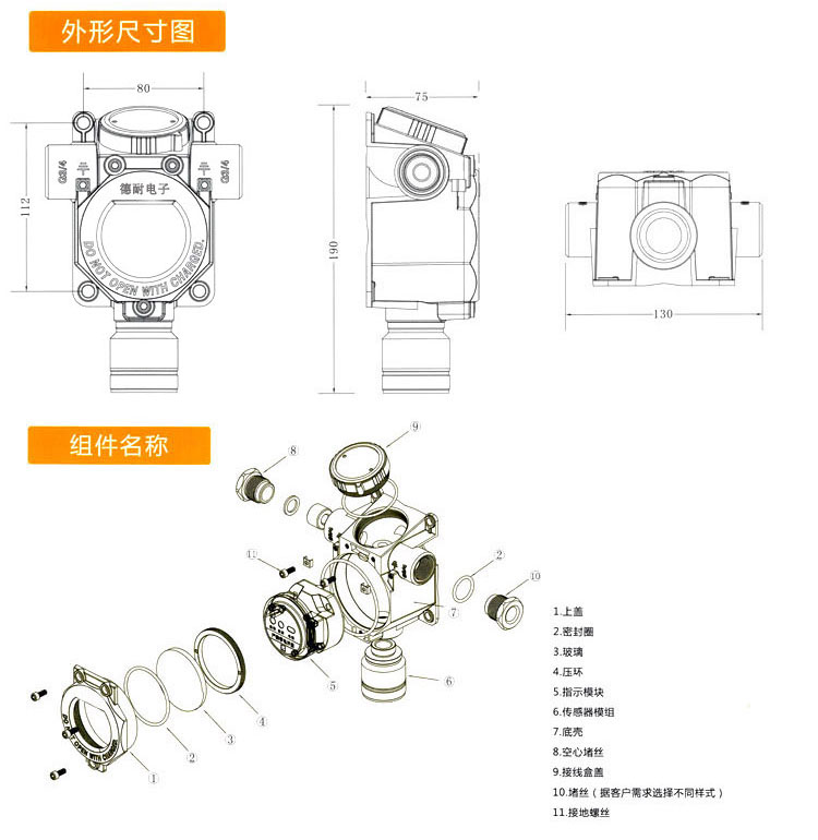 可燃性氣體報警器說明