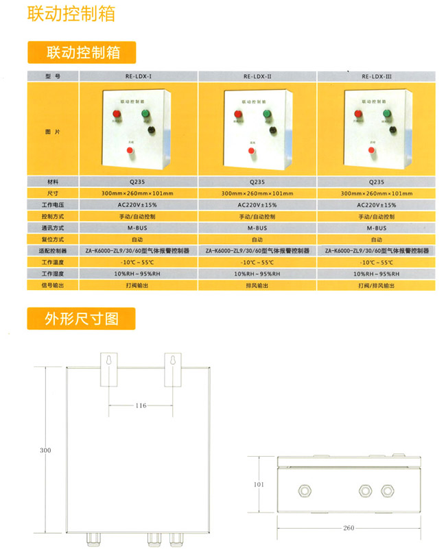 可燃氣體報警器聯動控制箱